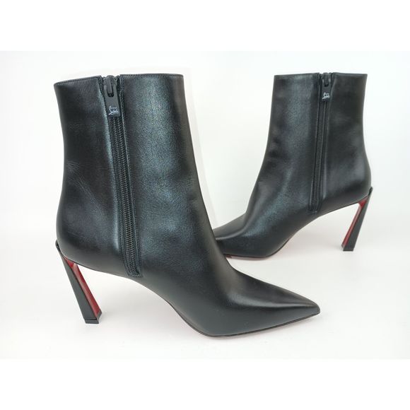 Christian Louboutin Women's Condora Leather Black Ankle Booties Size 36.5 - Picture 4 of 7